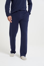 Amble Mens Bamboo Wide Leg Joggers Navy