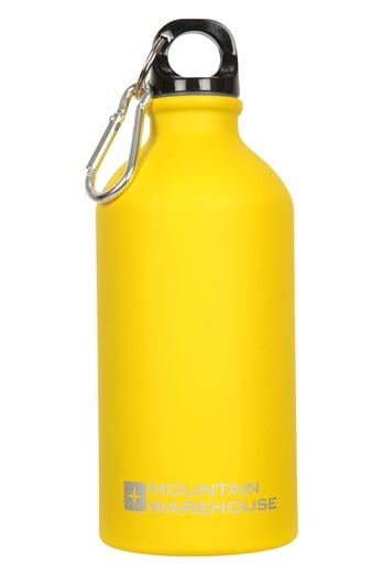 Rubber Aluminium Bottle 500ml Yellow