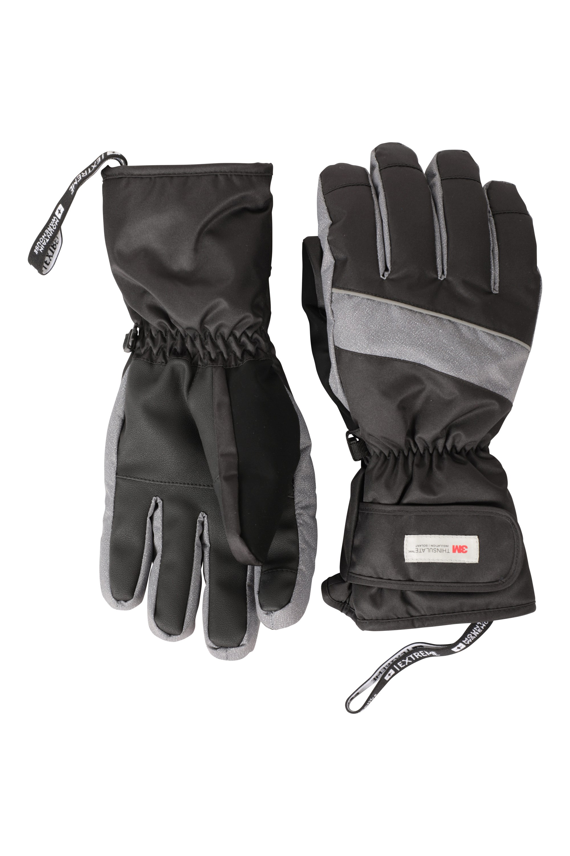 Thinsulate Mens Waterproof Ski Gloves - Grey