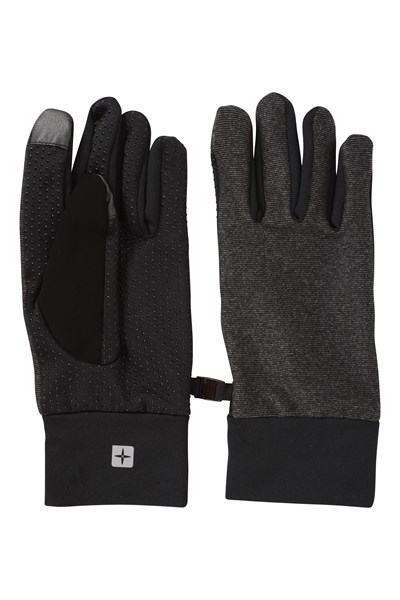 Grippi Mens Running Gloves - Black