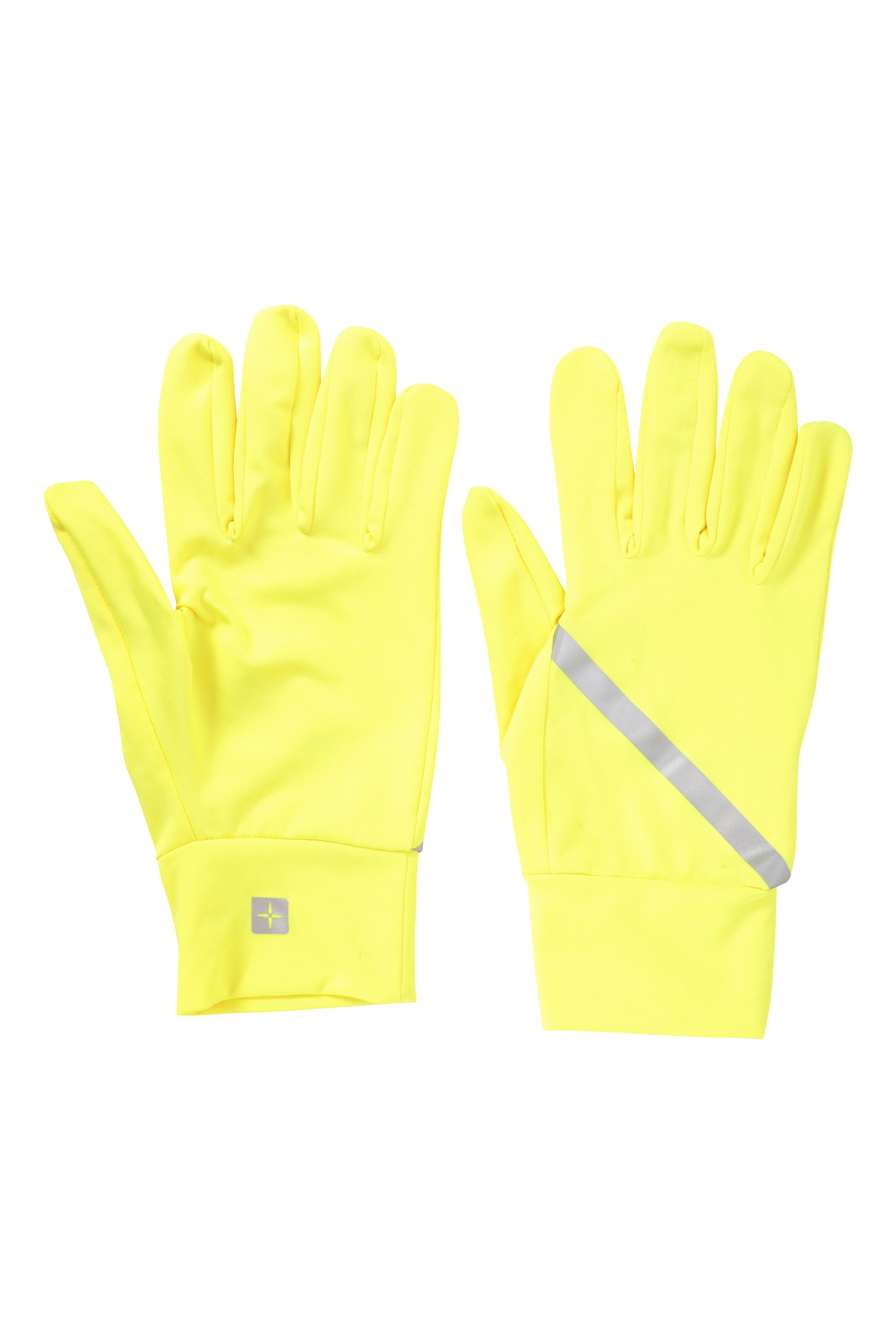 Iso-Viz Stretch Running Gloves - Yellow
