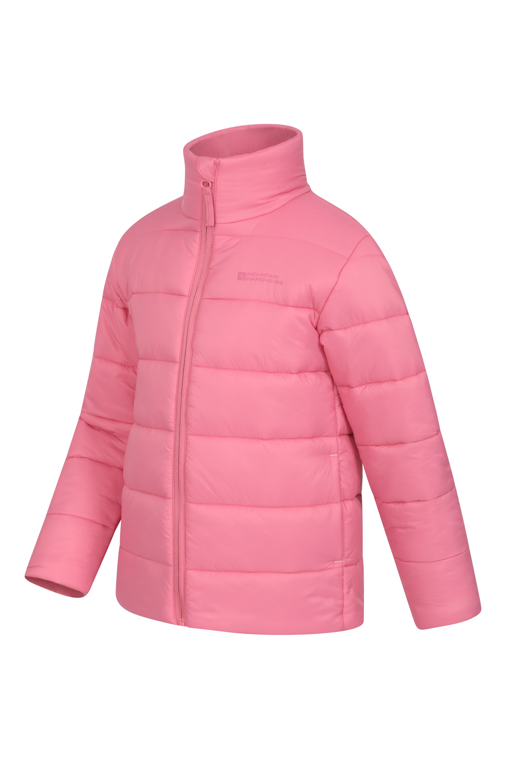 Padded Insulation Side Pockets Mountain Warehouse Grove Kids Unisex Water Resistant Jacket Microfibre Filling Best for Winter & Outdoors Girls & Boys Raincoat