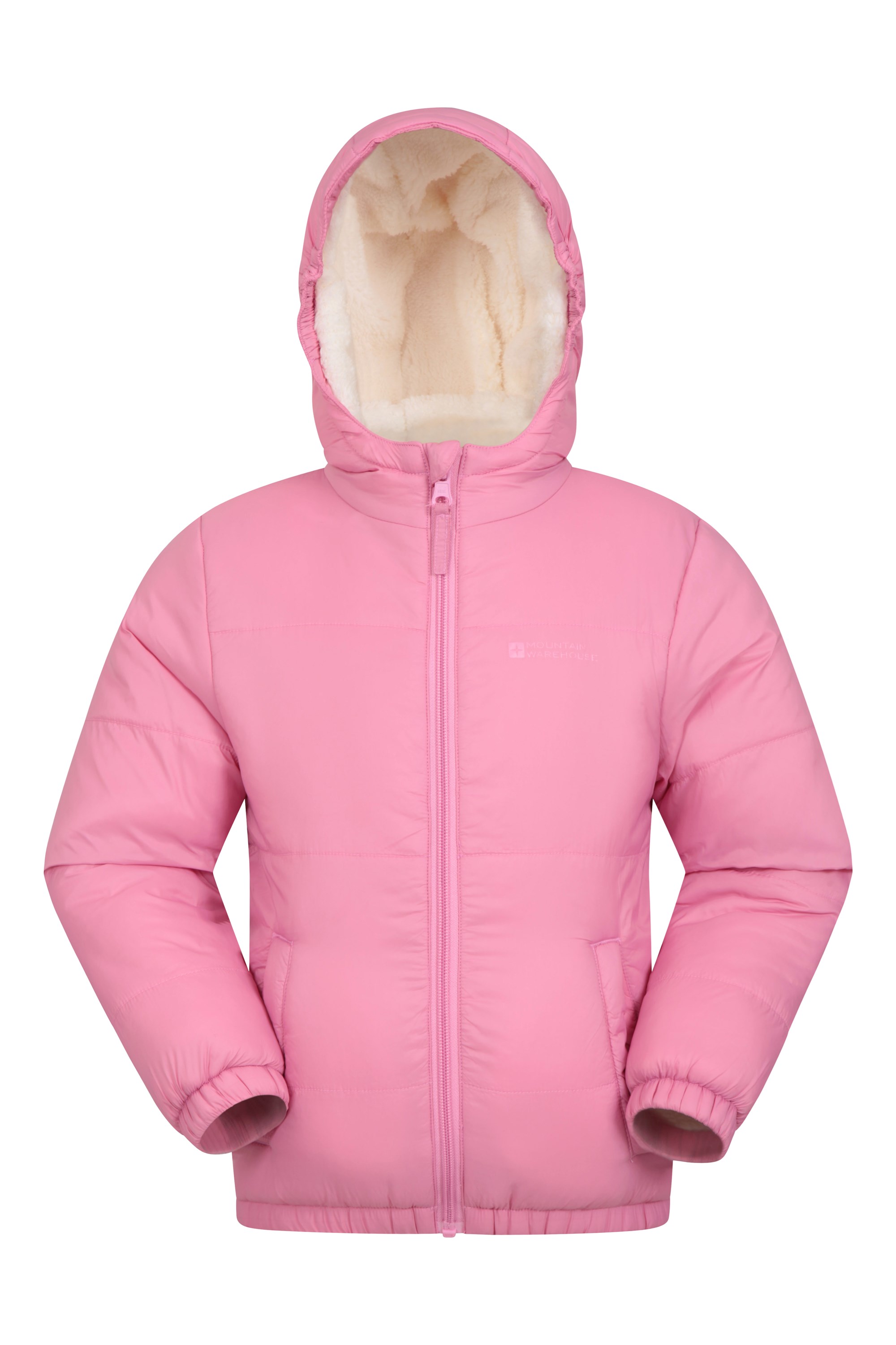 Dwustronna dziecięca ocieplana kurtka - Pink