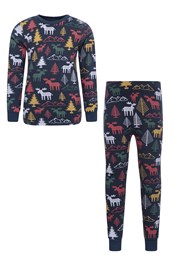 Kids Novelty Printed Pyjama Set Navy