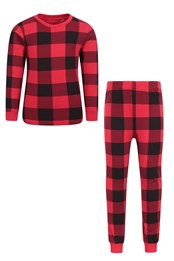 Novelty bedrucktes Pyjama-Set für Kinder Rot