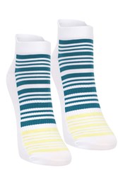 Graphic Stripe Womens Seamless Running Socks - 2 Pack
