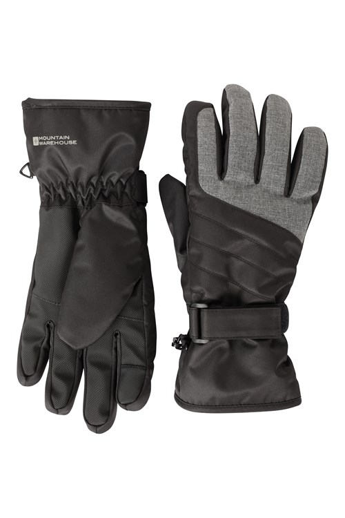 Mountain Warehouse Glide Womens Waterproof Ski Gloves - Charcoal | Size L