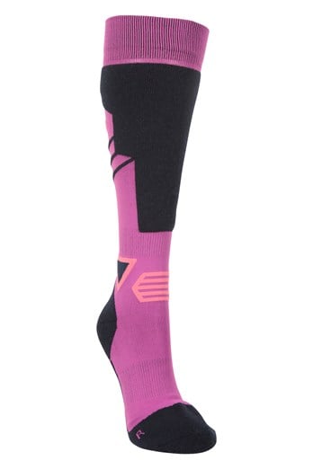 Extreme Womens Thermal Merino Knee Length Ski Socks Purple