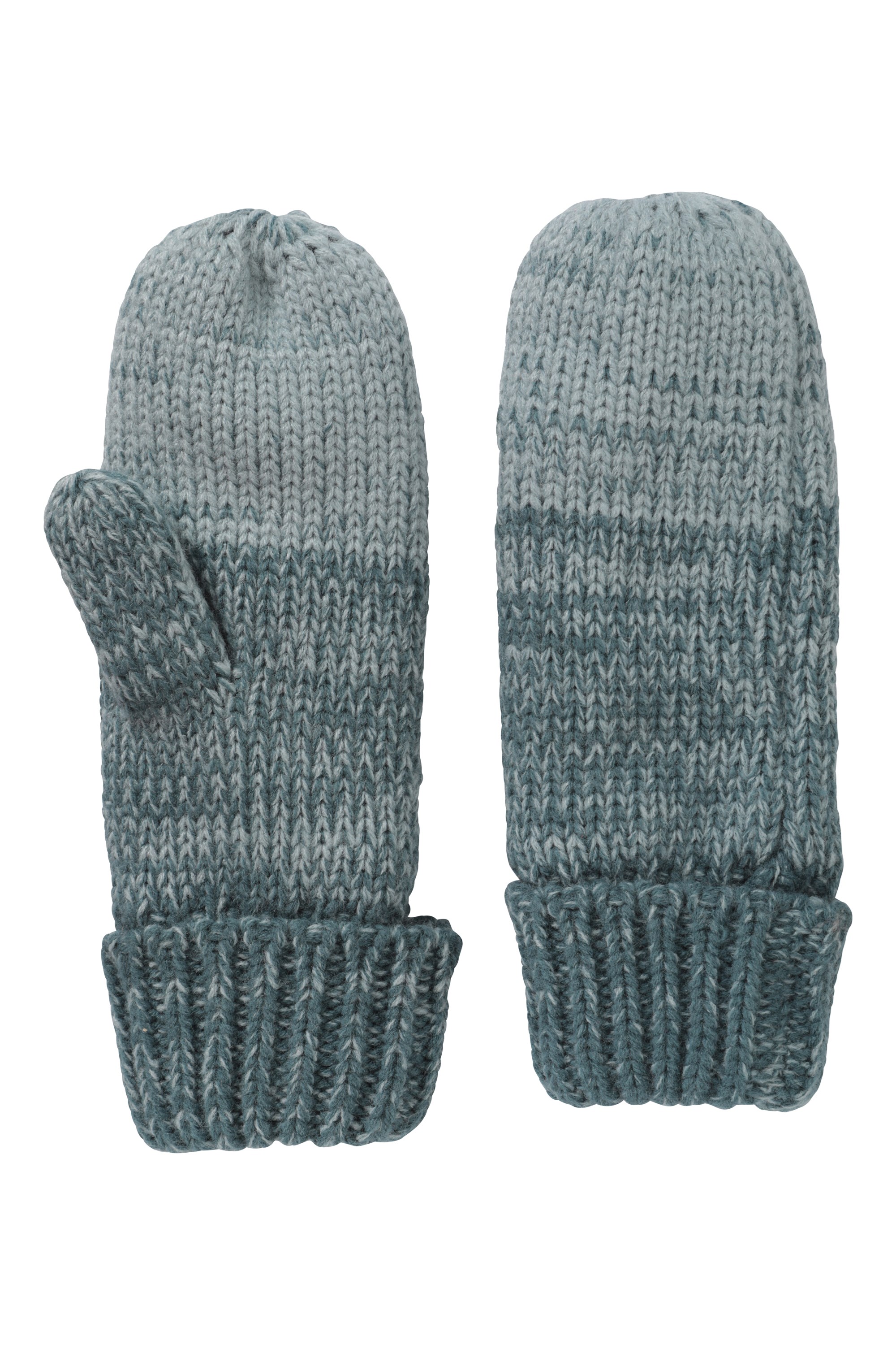 Damskie rękawiczki z dzianiny Ombre - Teal