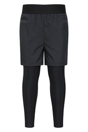 Kids 2 in 1 Active Baselayer with Shorts Black