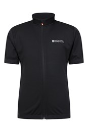 Camiseta de ciclismo deportiva infantil con cremallera completa Negro