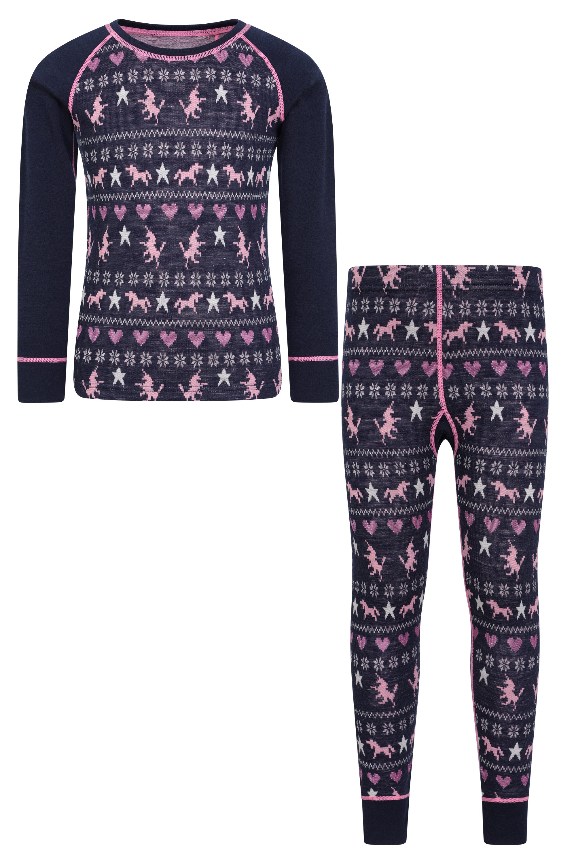 Jacquard Kids Merino Base Layer Set Mountain Warehouse GB