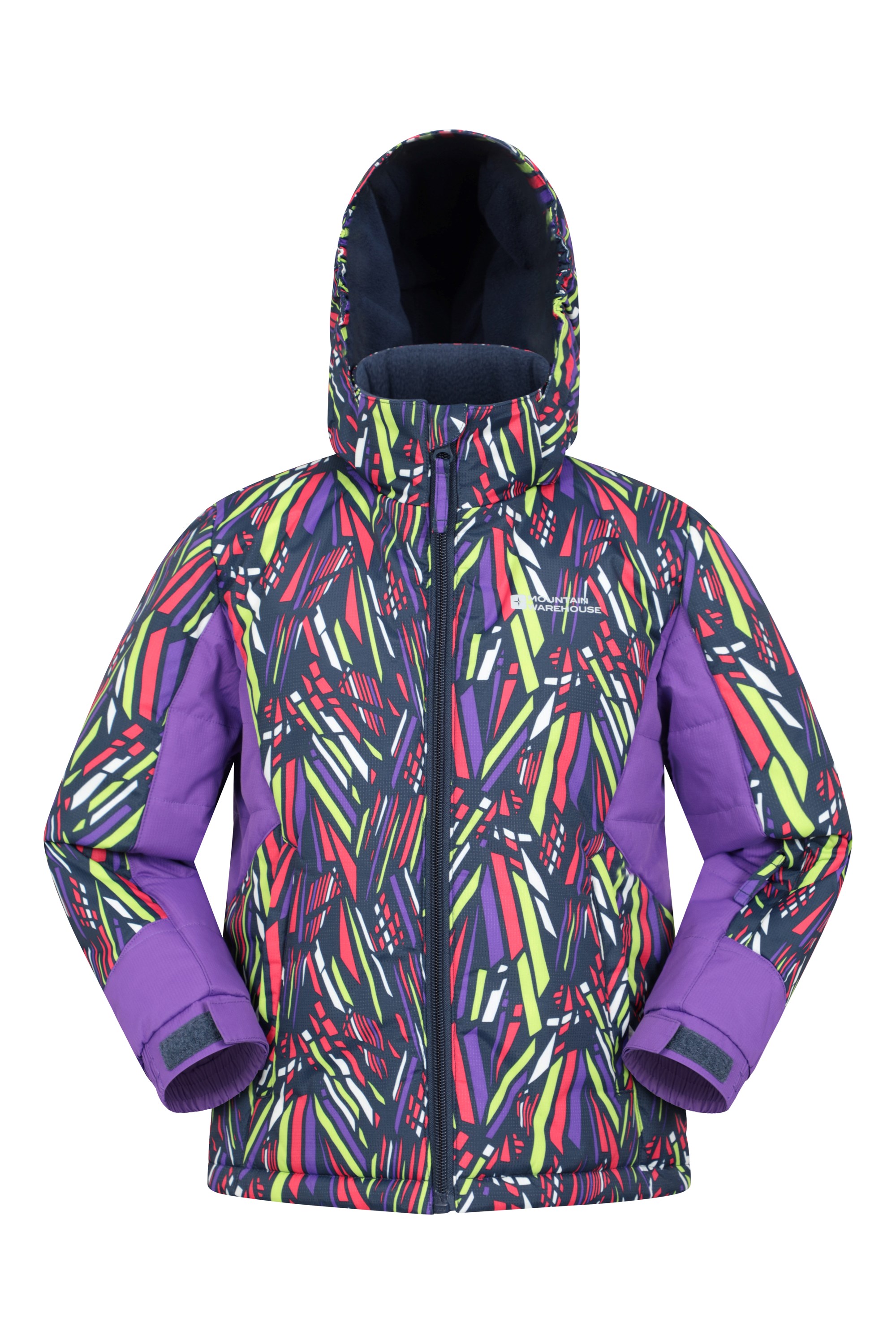 Vortex Kids Printed Ski Jacket - Neon Brights