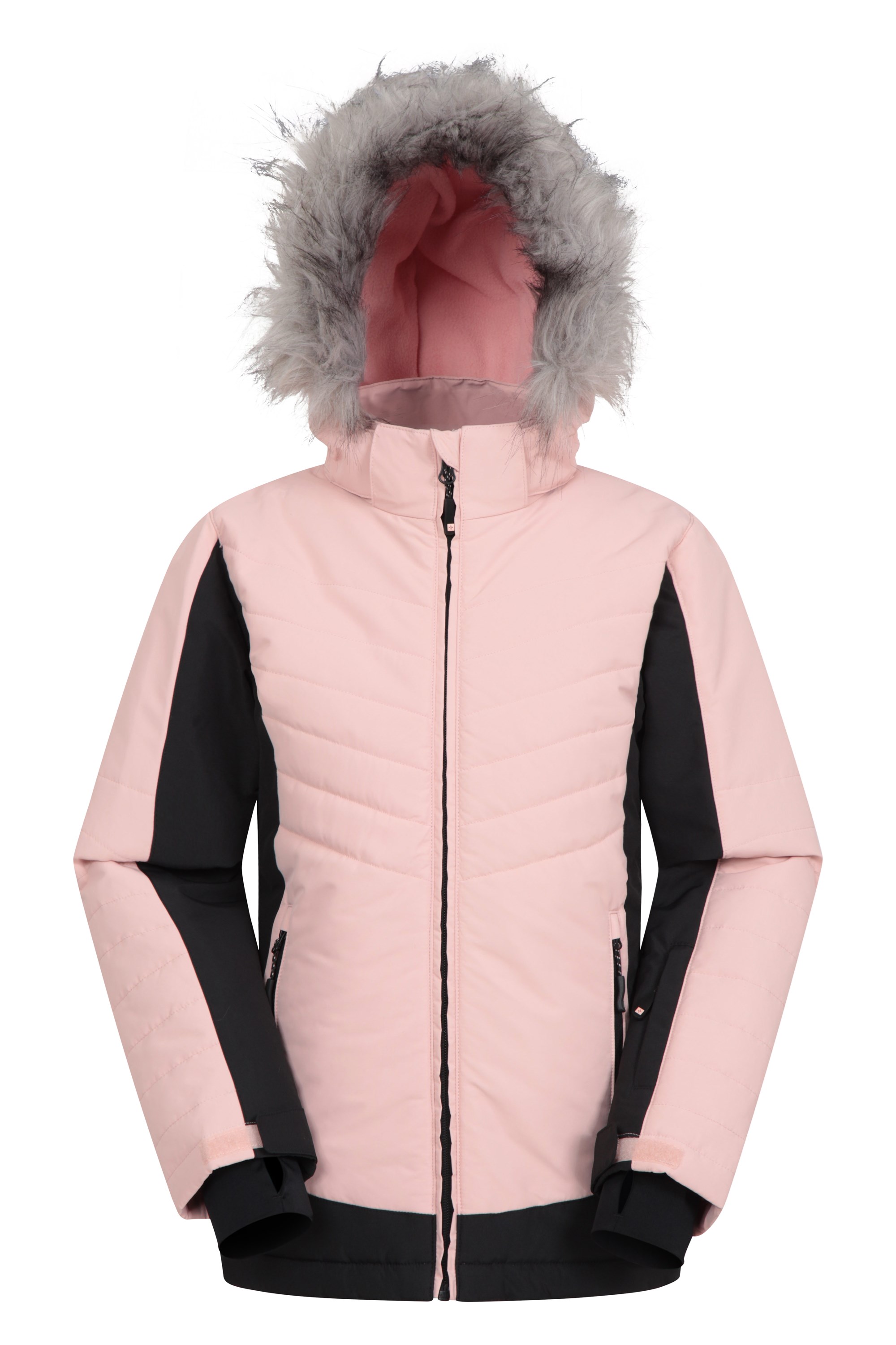 Mountain Warehouse Aspen Youth Padded Ski Jacket Breathable Detachable Hood Taped Seams 