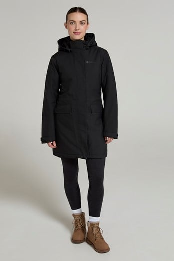 Rain On Womens Waterproof Padded Jacket Black