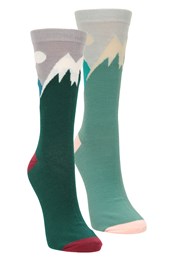 Mountains Recycled Womens Socks