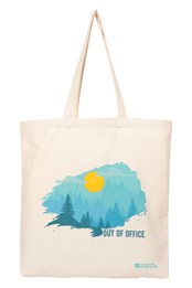 Organic Tote Bag Two Tone Blue
