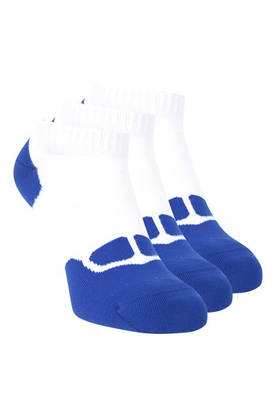 Unisex Running Ankle Socks 3-Pack - Blue