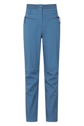 Oslo - spodnie damskie softshell z wysokim stanem Petrol