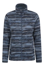 Idris Womens Stripe Fleece Jacket