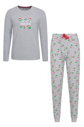 Bedrucktes Pyjama-Set für Herren Grau