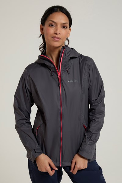 Swerve Womens Packaway Waterproof Jacket - Grey