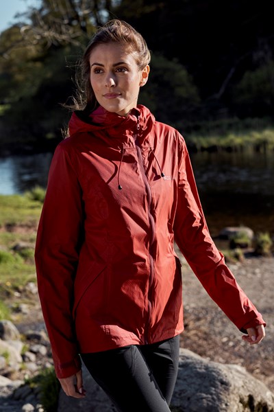 Swerve Womens Packaway Waterproof Jacket - Red