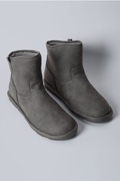 Animal Mens Slipper Boots Grey