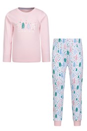 Zestaw piżamy dla dzieci z nadrukiem Różowy