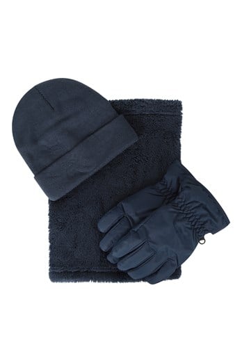 Kids Winter Accessories Set Navy