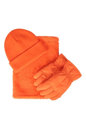 Kids Winter Accessories Set Orange