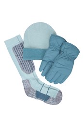 Womens Winter Accessories Set Blue