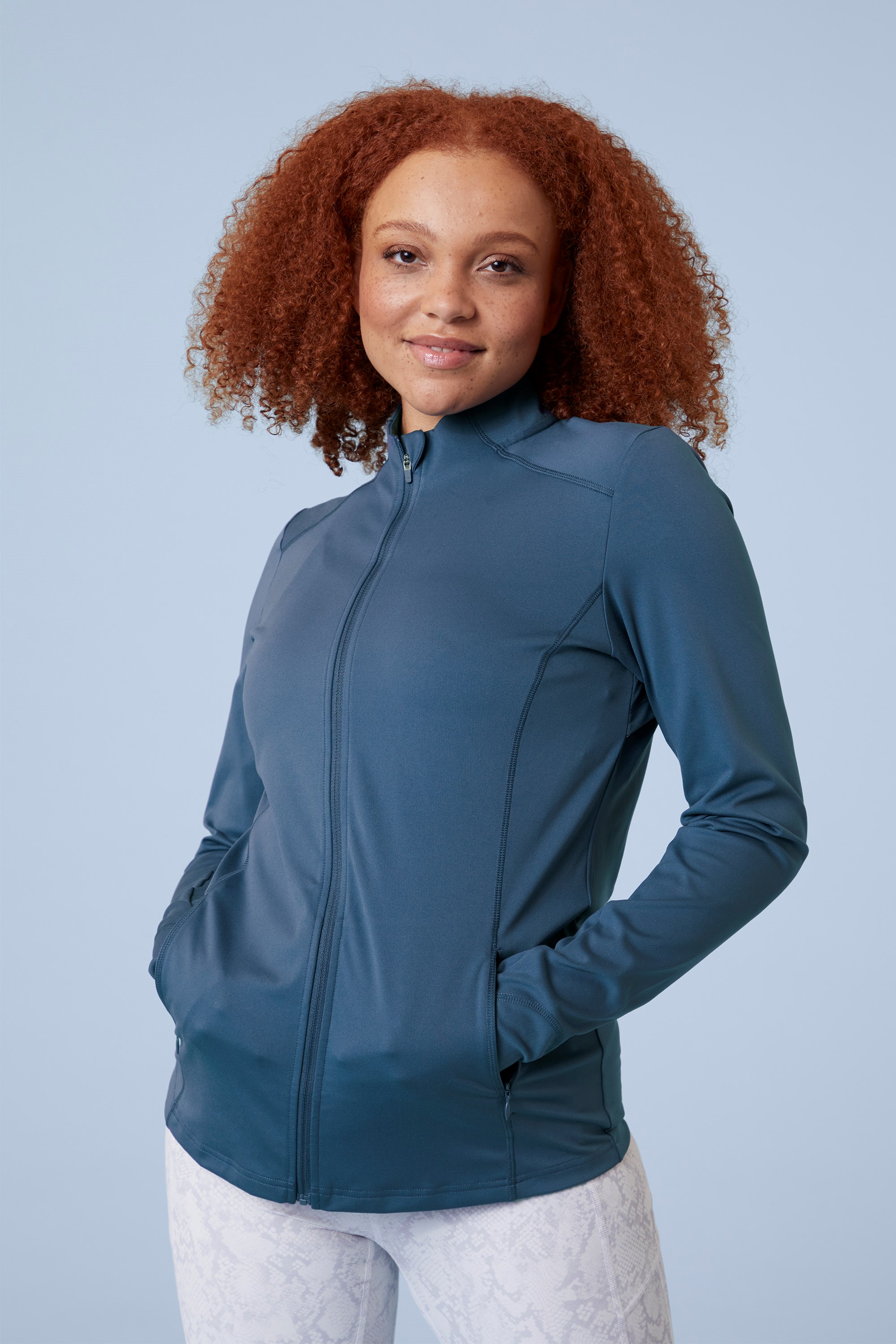 Active People Action Shot Damen Midlayer-Top - Marineblau