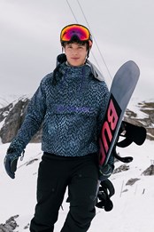 Animal Slalom Mens Snow Jacket Turquoise