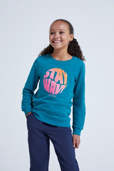 Sadie Kids Organic Sweatshirt - Teal