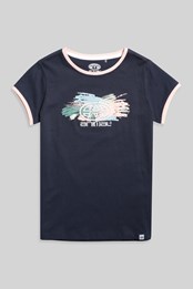Animal Sienna - diecięcy T-shirt organiczny Granatowy