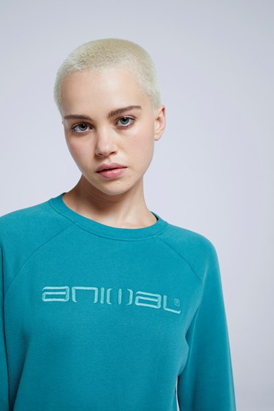 Animal Esmae Womens Organic Sweatshirt - Teal