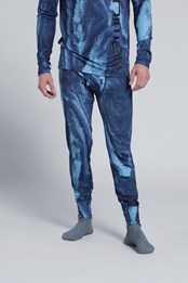 Hazy męskie legginsy z materiałów pochodzących z recyklingu Niebieski