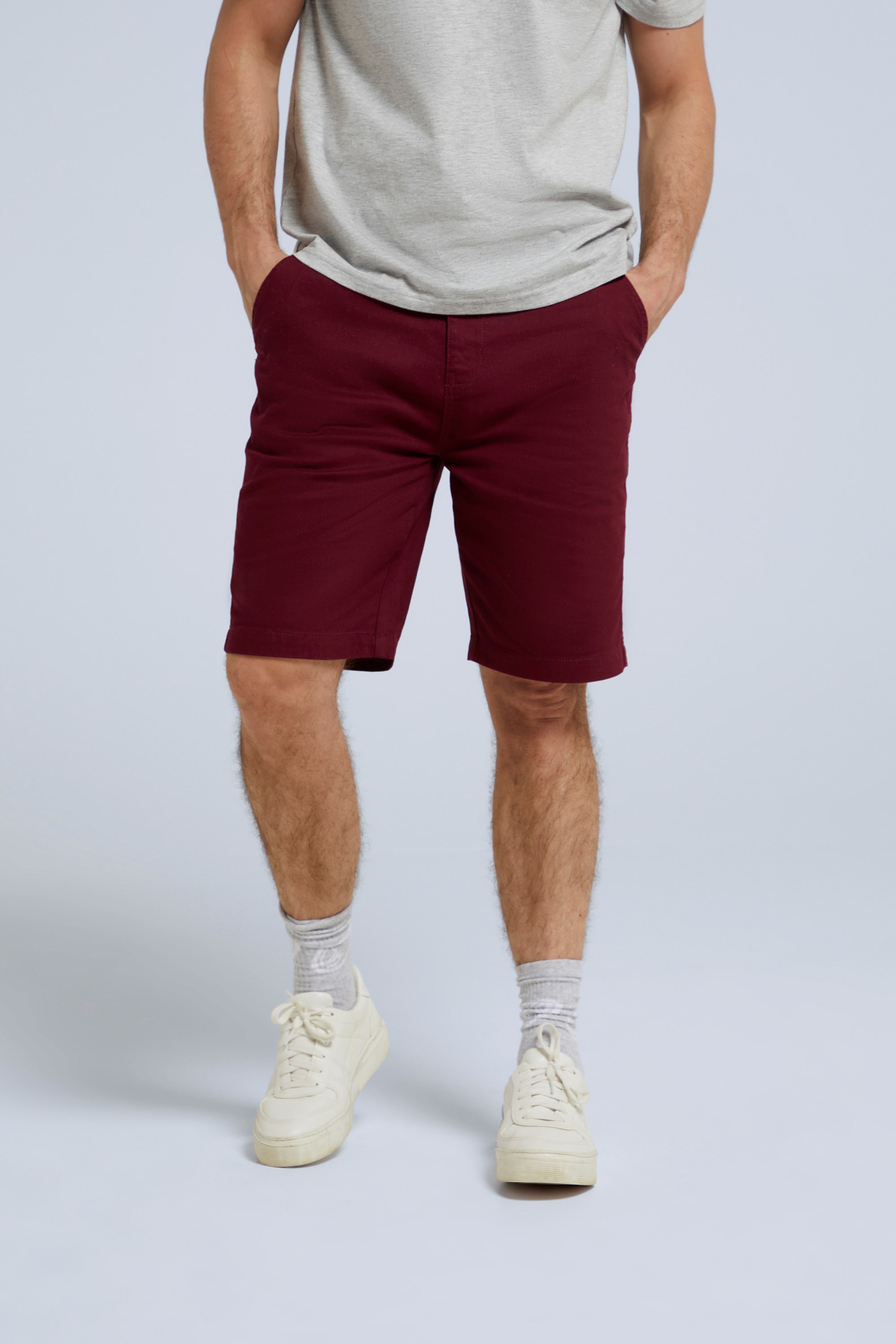 Westbay Mens Organic Chino Shorts - Burgundy