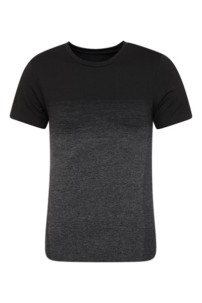 Grip Mens Seamless Ombre T-Shirt - Black