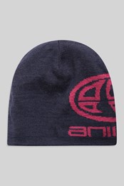 Kids Reversible Beanie Fuchsia