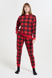 Ensemble pyjama imprimé pour femme Rouge