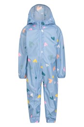 Printed Toddler Recycled Rain Suit Lilac