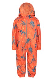 Printed Toddler Recycled Rain Suit Orange