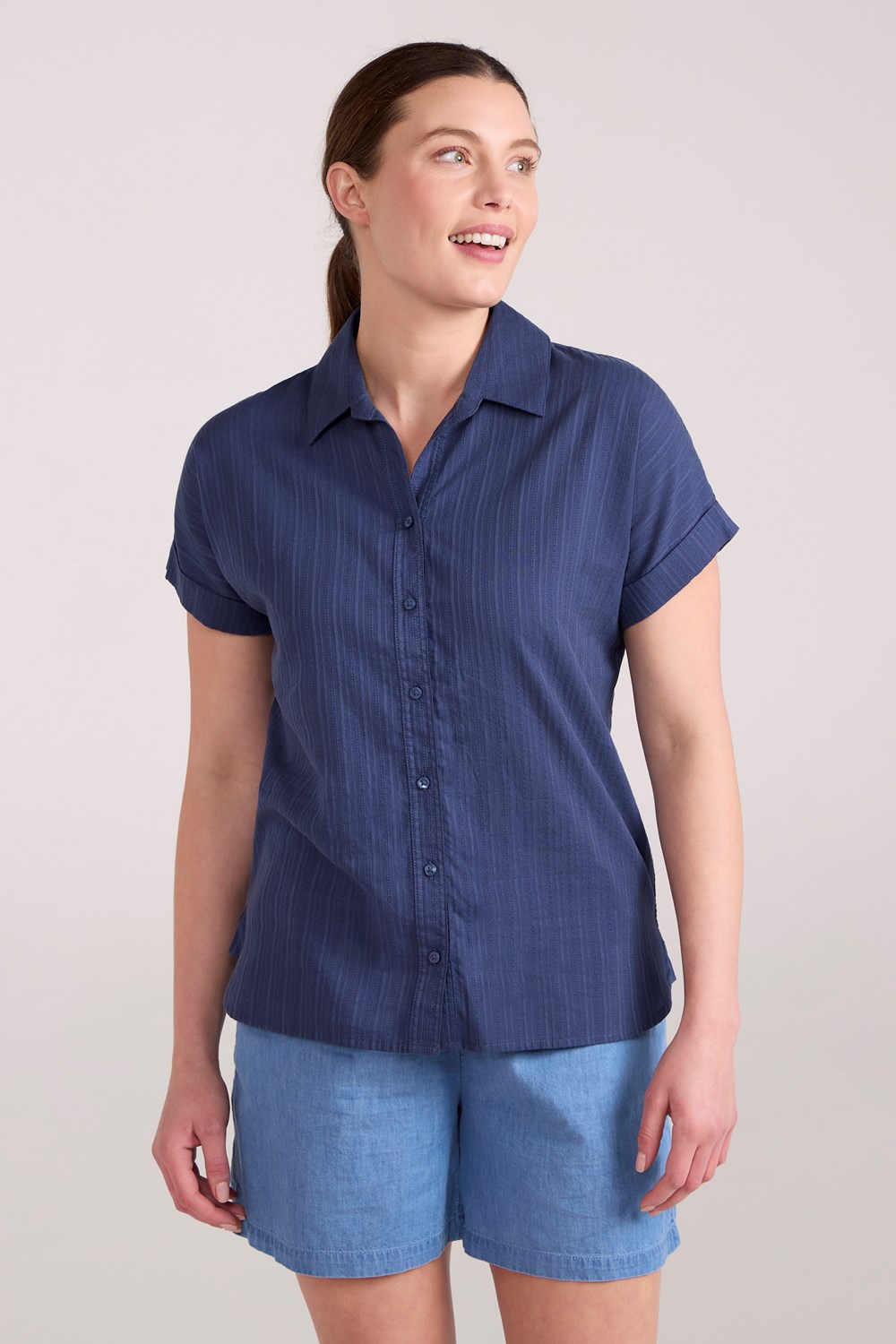 Mountain Warehouse Palm Women's Check Shirt Ladies Relaxed Fit Cotton Blouse