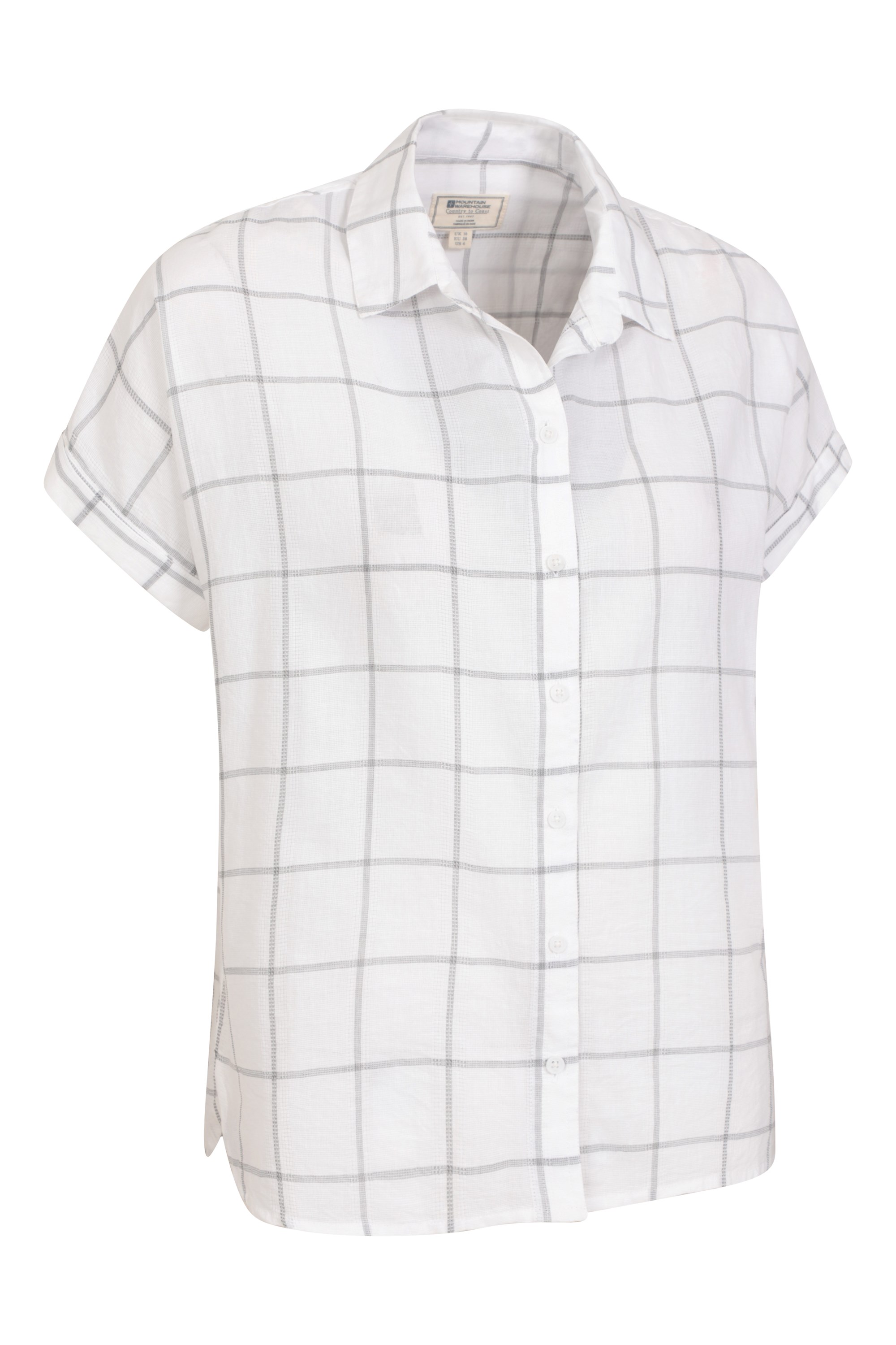 046825 PALM WOMENS RELAXED CHECK SHIRT