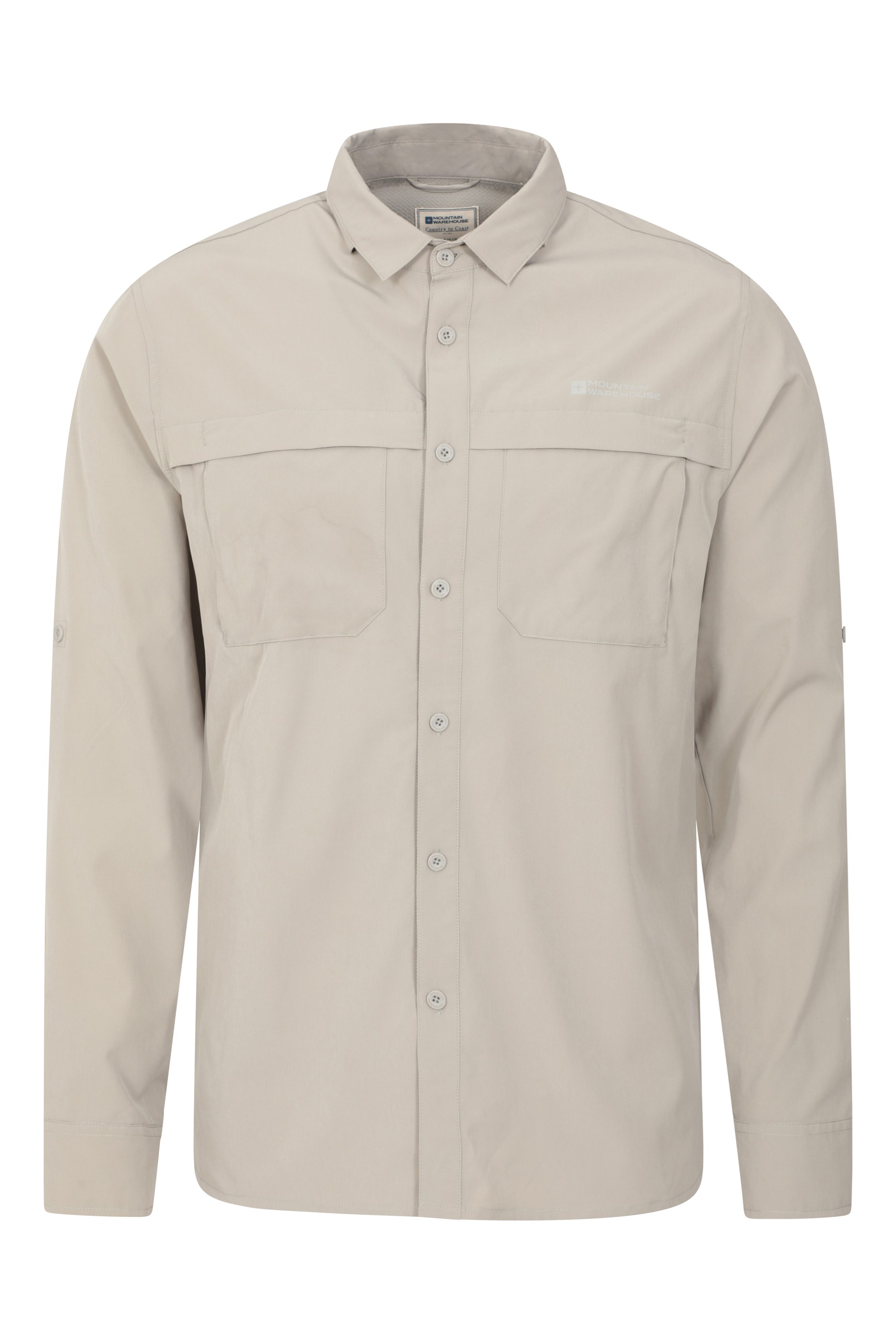 Mountain Warehouse MOUNTAIN WAREHOUSE Breathable Walking Shirt Mens Short Sleeve Zip Pocket Size L 