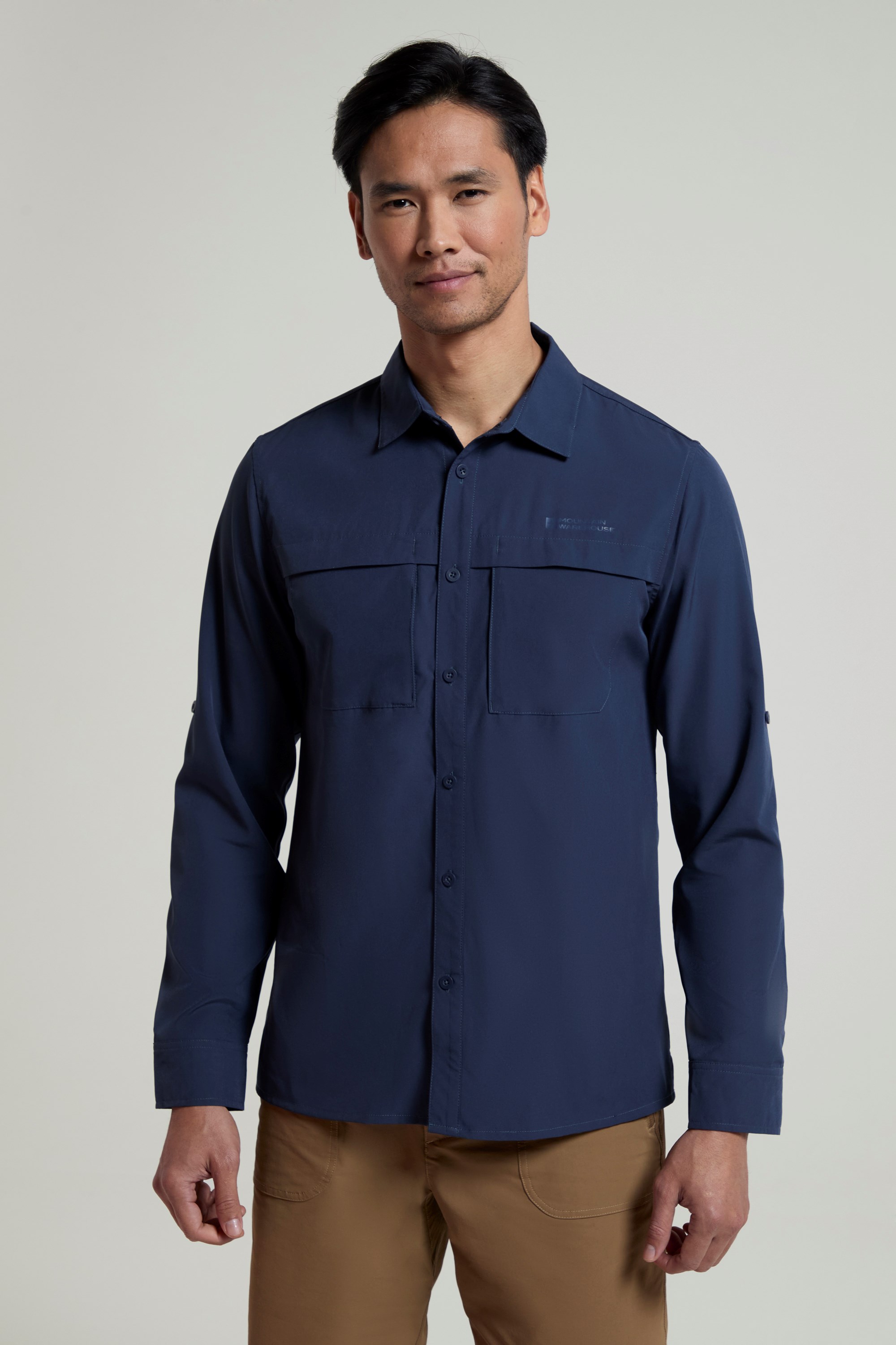 Treble Mens Travel Shirt - Navy