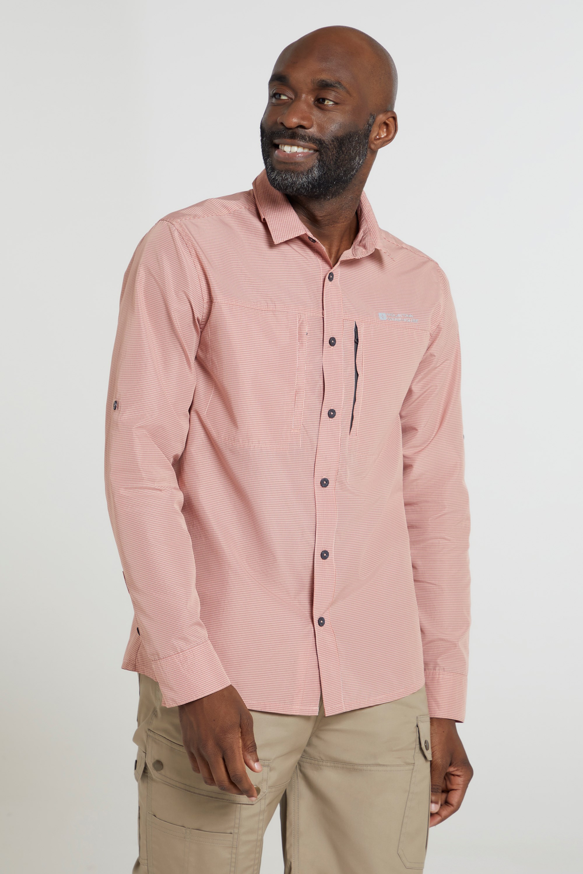 Mountain Warehouse Keel Mens Travel Shirt - Orange | Size XS