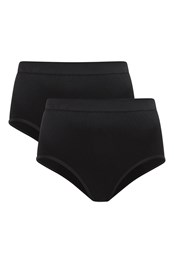 Womens Seamless High Waisted Pants 2-Pack Black